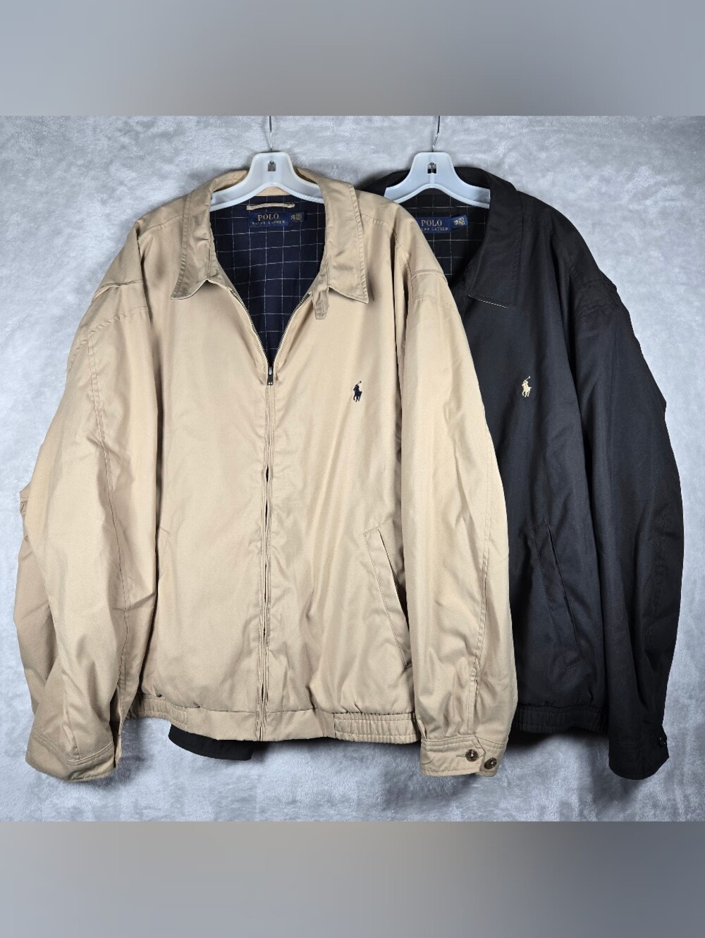 Polo Ralph Lauren Jacket Mens Size 4XB Black Tan Harrington Full Zip Lined Lot 2